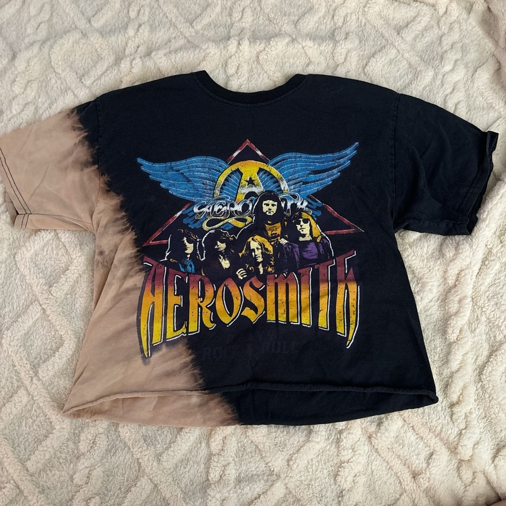 Vintage Dyed Aerosmith Crop